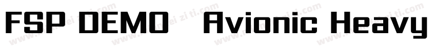 FSP DEMO   Avionic Heavy Regular字体转换